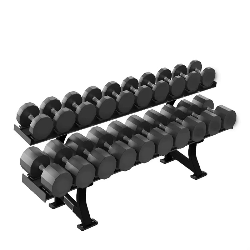 Heavy Equipment Usa - 2-Tier 10 Pairs Dumbbell Storage Rack