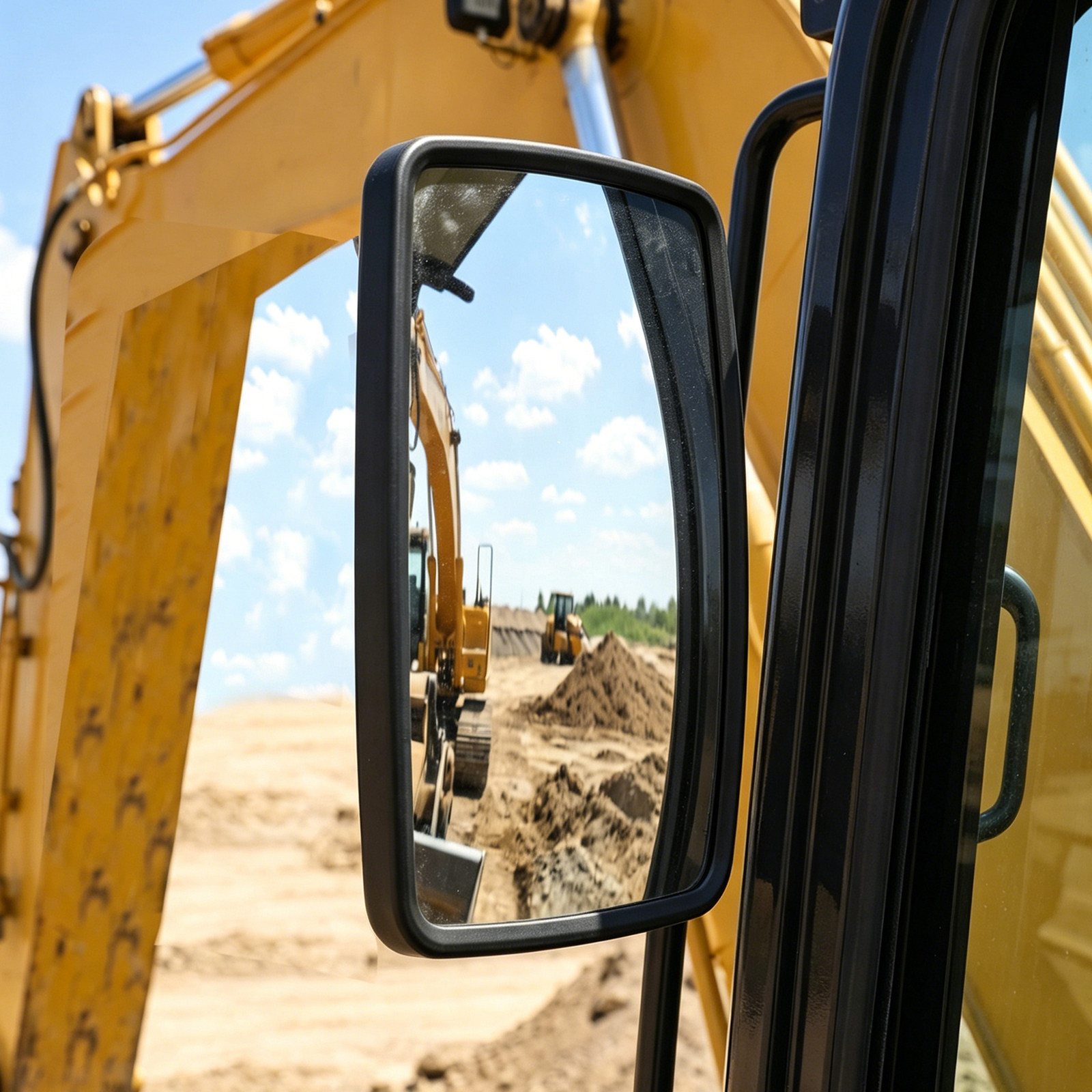 Excavator Rearview Mirror Wide - Heavy Equipment Definition 评论和价格