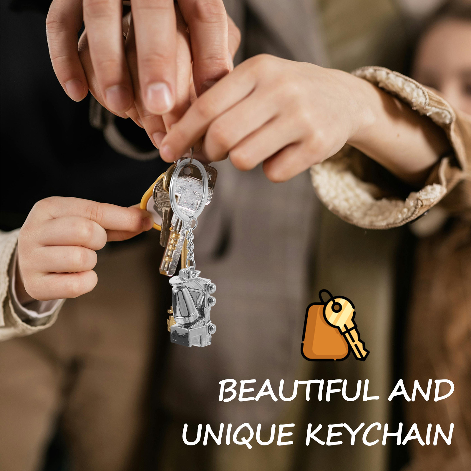 Alloy Keychain 3D Mixer Truck  - Vehicle Heavy Equipment 评论和价格