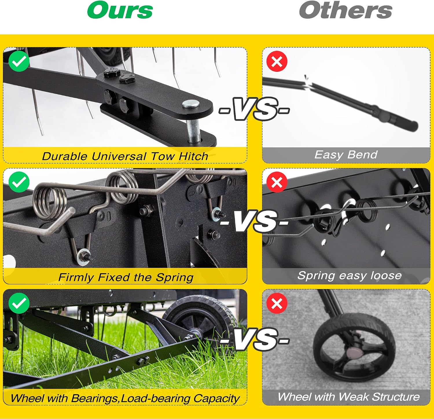 Tow Behind Lawn Dethatcher Rak - Heavy Equipment Attachments 评论和价格