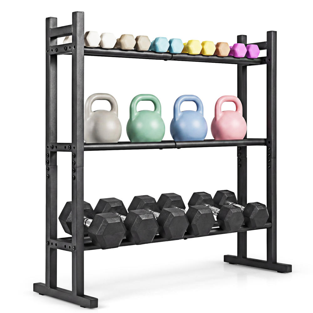 Heavy Duty 3-Tier Dumbbell Rac - Heavy Equipment Usa 评论和价格