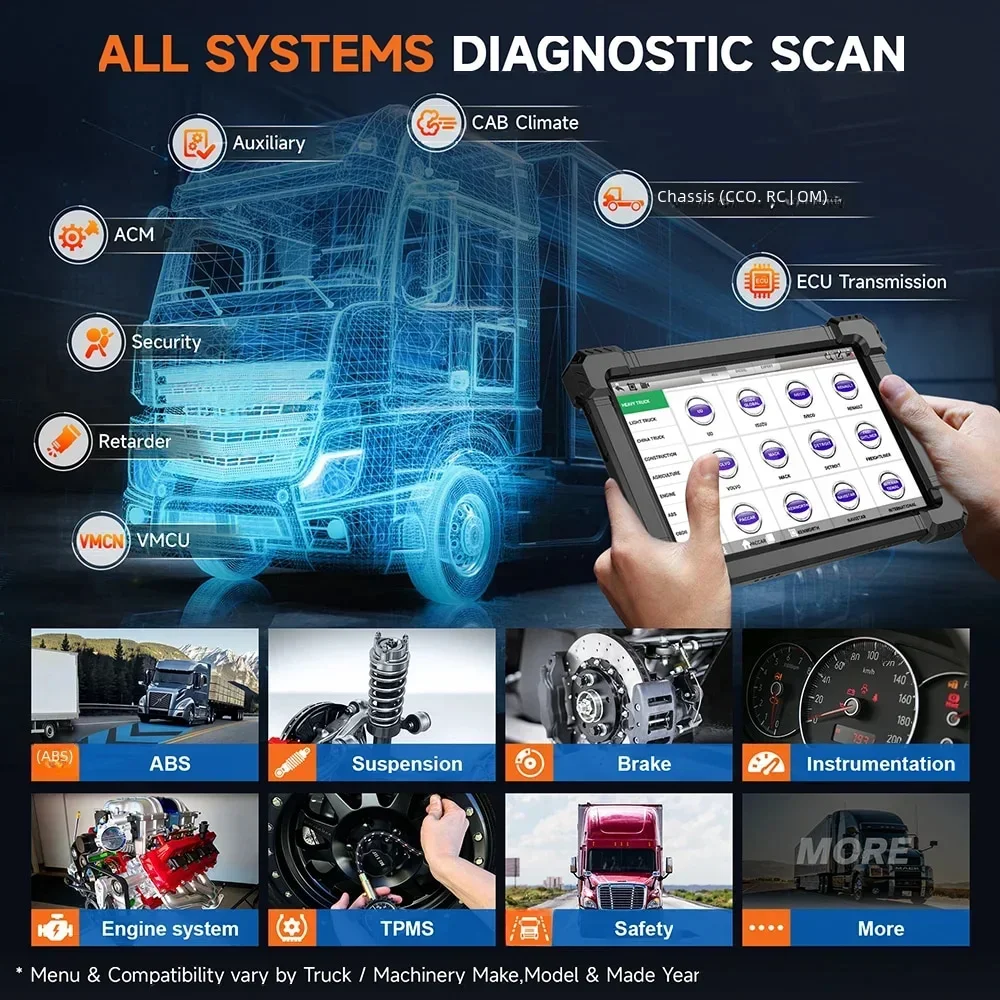 ANCEL X7 HD Heavy Duty Truck D - Heavy Equipment Diagnostic Tool 评论和价格